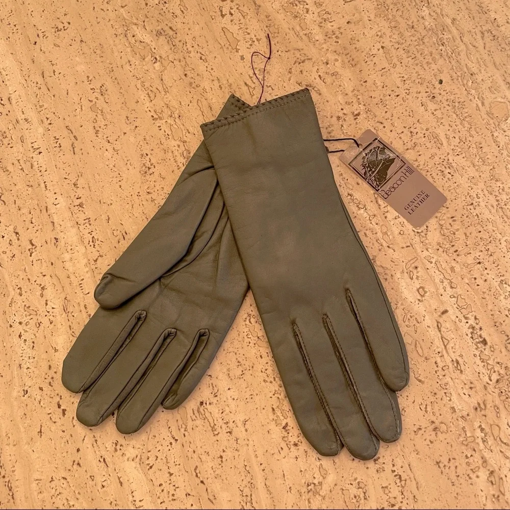 NWT Beacon Hill Genuine Leather Lined Gloves